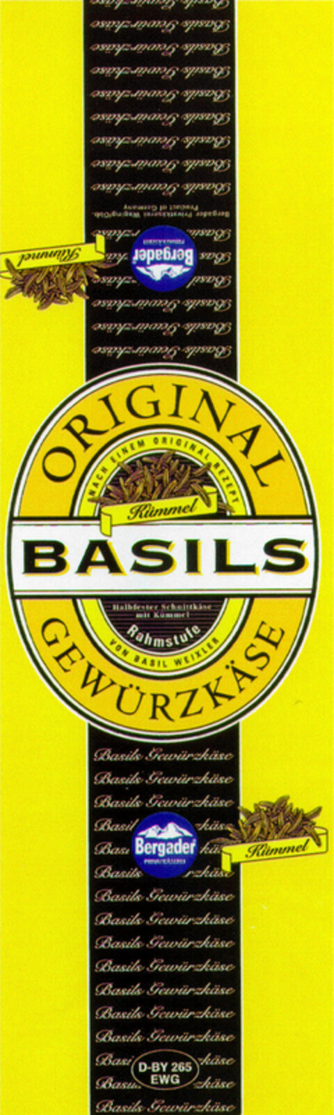 BASILS ORIGINAL GEWÜRZKÄSE Logo (DPMA, 06/07/1996)