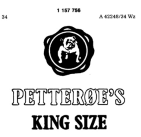 PETTERøE'S KING SIZE Logo (DPMA, 27.11.1986)