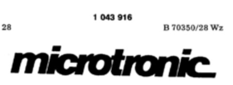 microtronic Logo (DPMA, 07.05.1982)