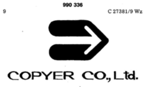 COPYER CO.; Ltd. Logo (DPMA, 30.08.1978)