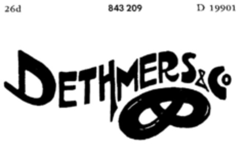 DETHMERS & CO Logo (DPMA, 30.06.1966)