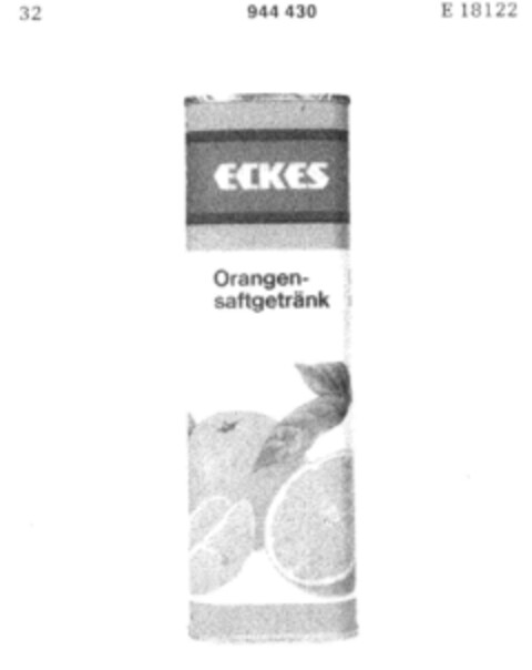 ECKES Orangensaftgetränk Logo (DPMA, 22.08.1975)