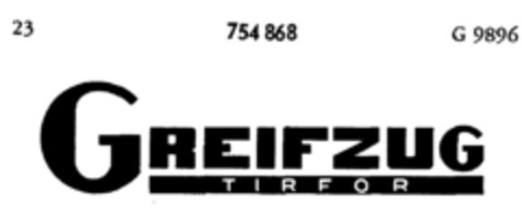 GREIFZUG TIRFOR Logo (DPMA, 07/11/1960)