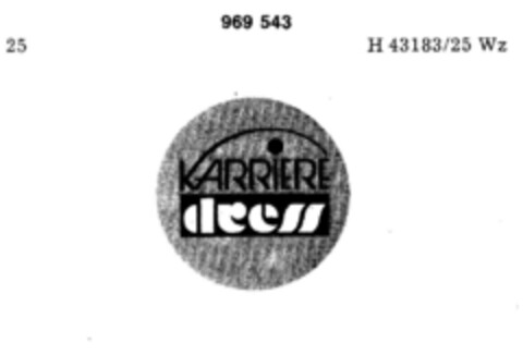 KARRIERE dress Logo (DPMA, 04.07.1977)