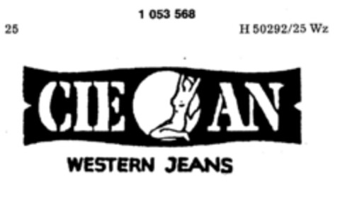 CIE AN WESTERN JEANS Logo (DPMA, 06.08.1982)