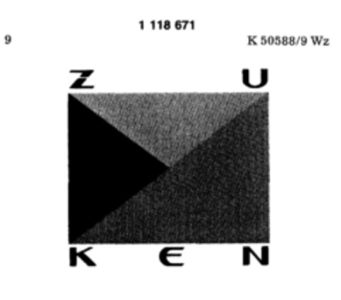 Z U K E N Logo (DPMA, 02.12.1986)