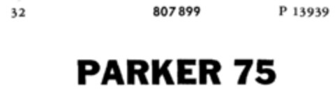 PARKER 75 Logo (DPMA, 07.10.1964)