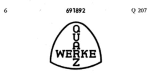QUARZ WERKE Logo (DPMA, 16.07.1955)