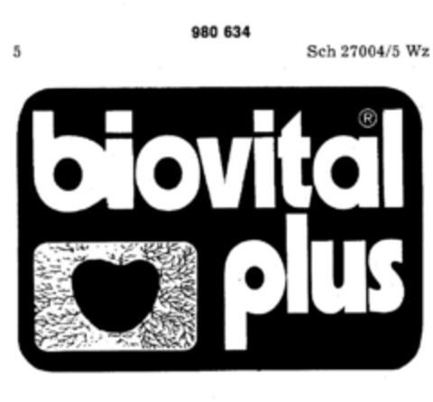 biovital plus Logo (DPMA, 06.03.1978)