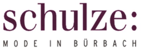 schulze : MODE IN BÜRBACH Logo (DPMA, 08/14/2009)