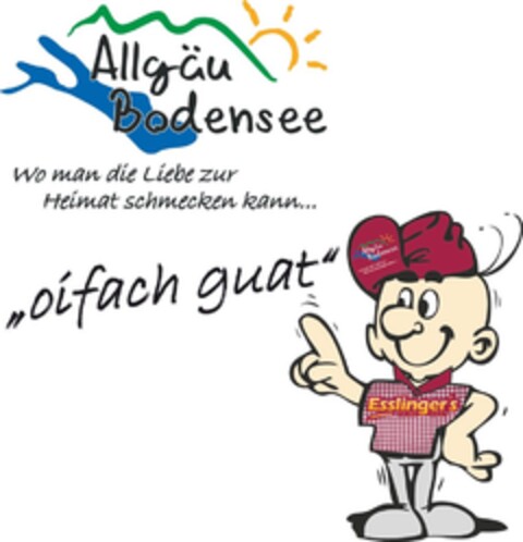 Allgäu Bodensee wo man die Liebe zur Heimat schmecken kann... "oifach guat" Logo (DPMA, 19.05.2016)