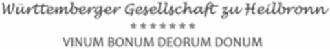 Württemberger Gesellschaft zu Heilbronn VINUM BONUM DEORUM DONUM Logo (DPMA, 10.02.2022)