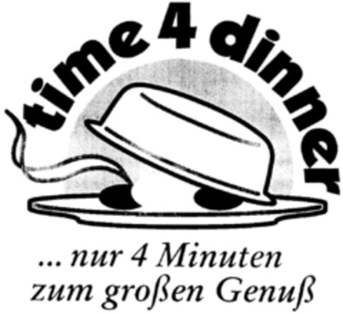 time 4 dinner ... nur 4 Minuten zum großen Genuß Logo (DPMA, 16.02.1998)