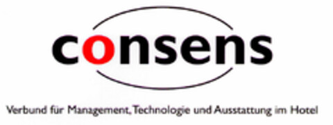 consens - Verbund für Management, Technologie und Ausstattung im Hotel Logo (DPMA, 30.11.1998)