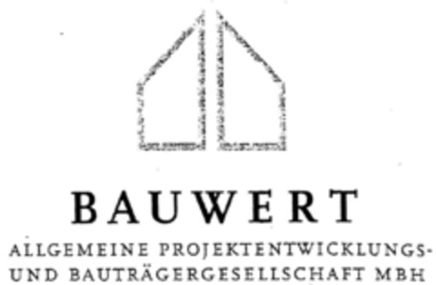 BAUWERT ALLGEMEINE PROJEKTENTWICKLUNGS- UND BAUTRÄGERGESELLSCHAFT MBH Logo (DPMA, 08/04/1999)