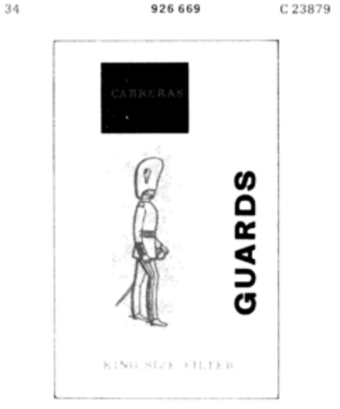 GUARDS (CARRERAS) Logo (DPMA, 12.02.1974)