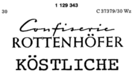 Confiserie ROTTENHÖFER KÖSTLICHE Logo (DPMA, 24.02.1988)