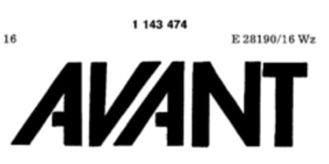 AVANT Logo (DPMA, 15.12.1988)