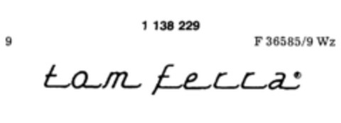 tom ferra Logo (DPMA, 27.07.1988)