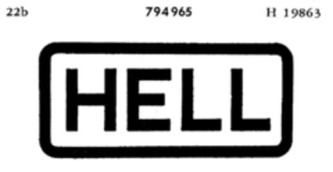 HELL Logo (DPMA, 21.06.1961)