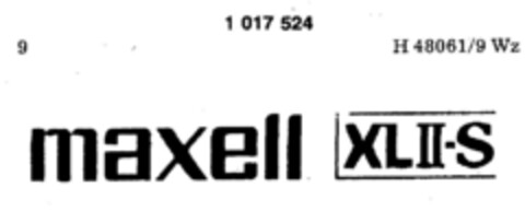 maxell XL II-S Logo (DPMA, 15.10.1980)