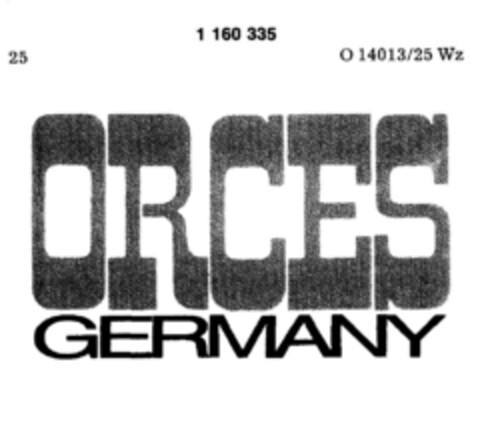 ORCES GERMANY Logo (DPMA, 29.08.1989)