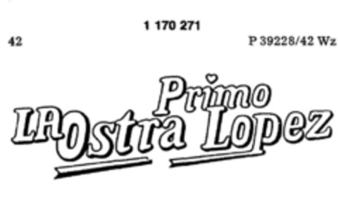 Primo LA Ostra Lopez Logo (DPMA, 03/08/1990)