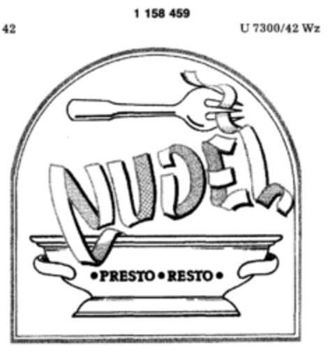NUDEL  PRESTO RESTO Logo (DPMA, 19.07.1988)