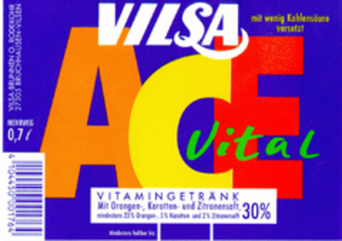 VILSA ACE Vital Logo (DPMA, 11/28/1996)