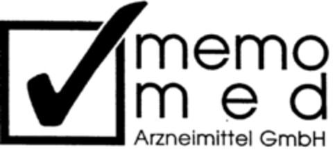 memo m e d Arzneimittel GmbH Logo (DPMA, 22.04.1998)