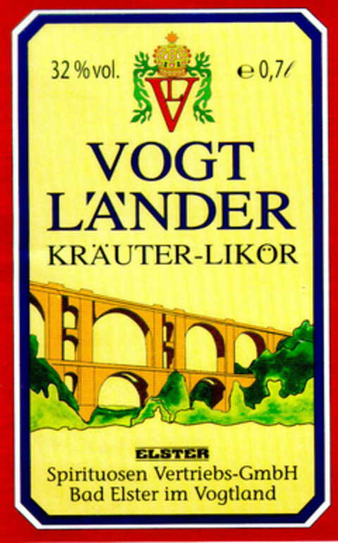 VOGTLÄNDER KRÄUTER-LIKÖR Logo (DPMA, 13.07.1999)