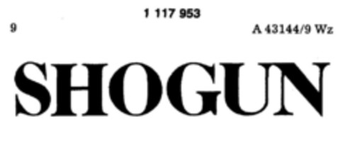 SHOGUN Logo (DPMA, 18.07.1987)