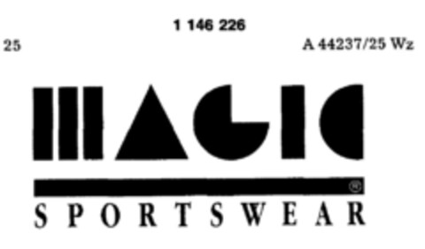 MAGIC SPORTSWEAR Logo (DPMA, 02.03.1988)