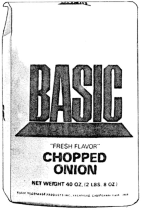 BASIC "FRESH FLAVOR" CHOPPED ONION Logo (DPMA, 22.10.1974)