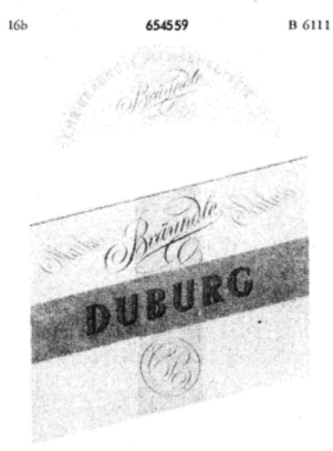 DUBURG Logo (DPMA, 12.11.1952)