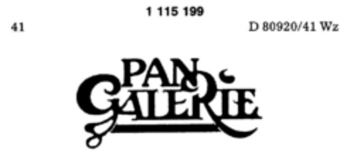 PAN GALERIE Logo (DPMA, 27.01.1987)