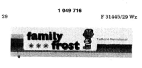 family frost Tiefkühl-Heimdienst Logo (DPMA, 07.10.1982)