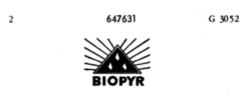 BIOPYR Logo (DPMA, 06.12.1952)