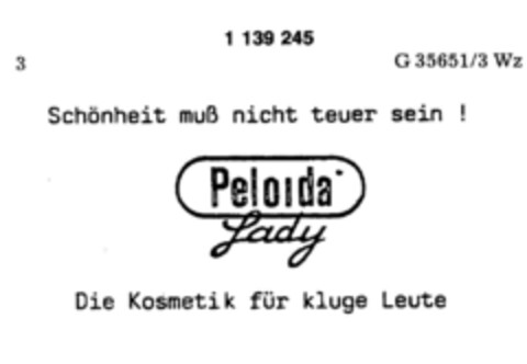 Peloida Lady Logo (DPMA, 25.06.1988)