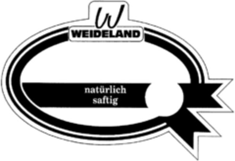 WEIDELAND natürlich saftig Logo (DPMA, 07.11.1992)