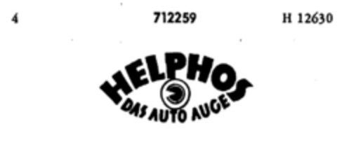 HELPHOS DAS AUTO AUGE Logo (DPMA, 19.12.1956)