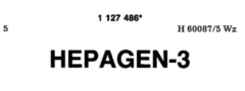 HEPAGEN-3 Logo (DPMA, 08/24/1988)