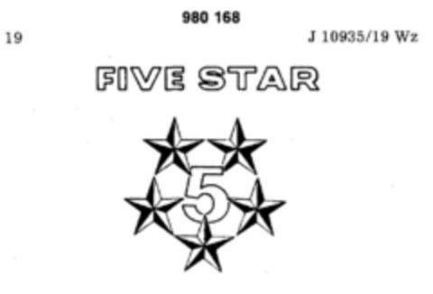 FIVE STAR Logo (DPMA, 23.06.1973)