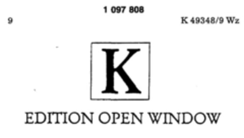 K EDITION OPEN WINDOW Logo (DPMA, 25.01.1986)
