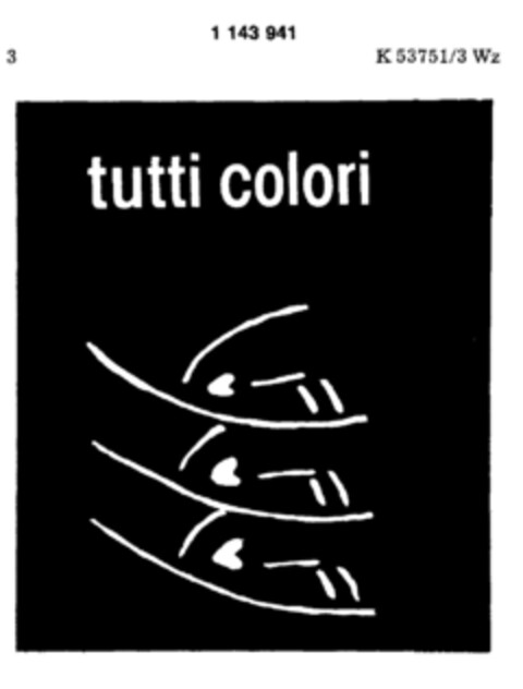 tutti colori Logo (DPMA, 12/13/1988)