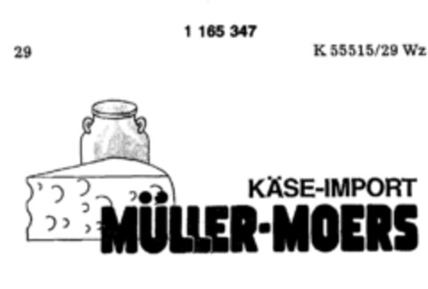 KÄSE-IMPORT  MÜLLER-MOERS Logo (DPMA, 22.12.1989)