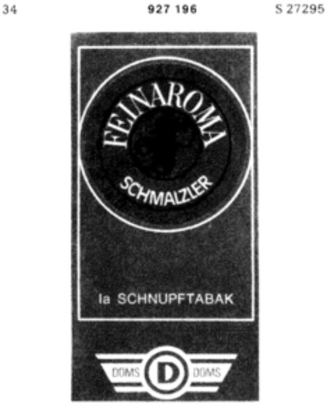 FEINAROMA SCHMALZLER Logo (DPMA, 30.10.1973)