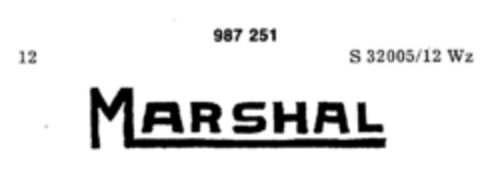 MARSHAL Logo (DPMA, 05/23/1978)