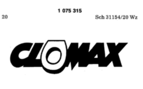 CLOMAX Logo (DPMA, 05.07.1984)