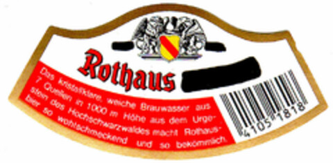 Rothaus Logo (DPMA, 29.08.1990)